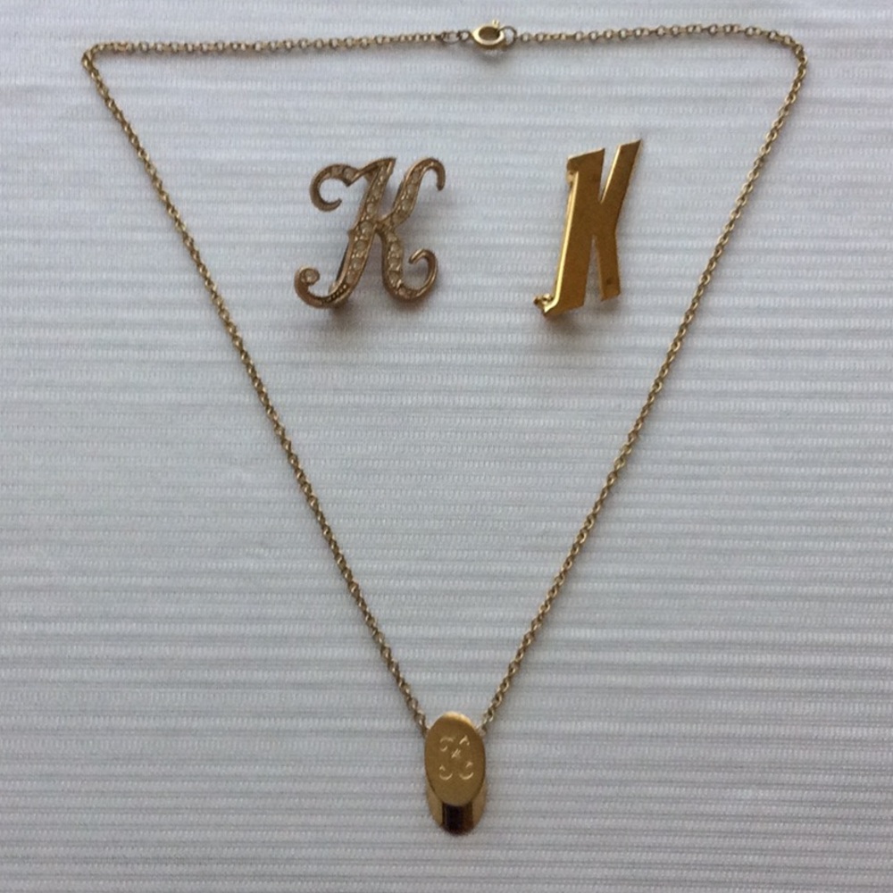 Vintage Letter “K” Jewelry